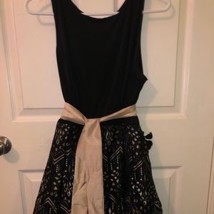 Black and gold dress
